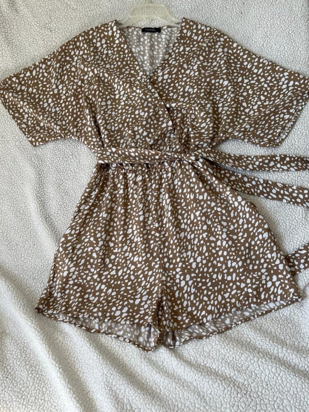 Fashion Romper  Shorts Lounge Wear Size M Printed Super Comfy Pockets / Hair Pc